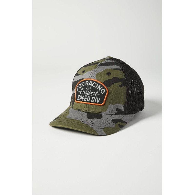 CZAPKA Z DASZKIEM FOX JUNIOR OG CAMO FLEXFIT GREEN CAMO  ENDURO CROSS