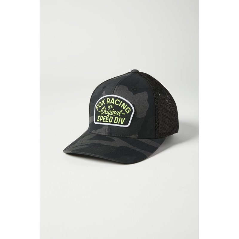 CZAPKA Z DASZKIEM FOX JUNIOR OG CAMO FLEXFIT BLACK CAMO  ENDURO CROSS