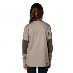 KOSZULKA ROWEROWA Z DŁUGIM RĘKAWEM FOX JUNIOR DEFEND MOCHA  ENDURO CROSS