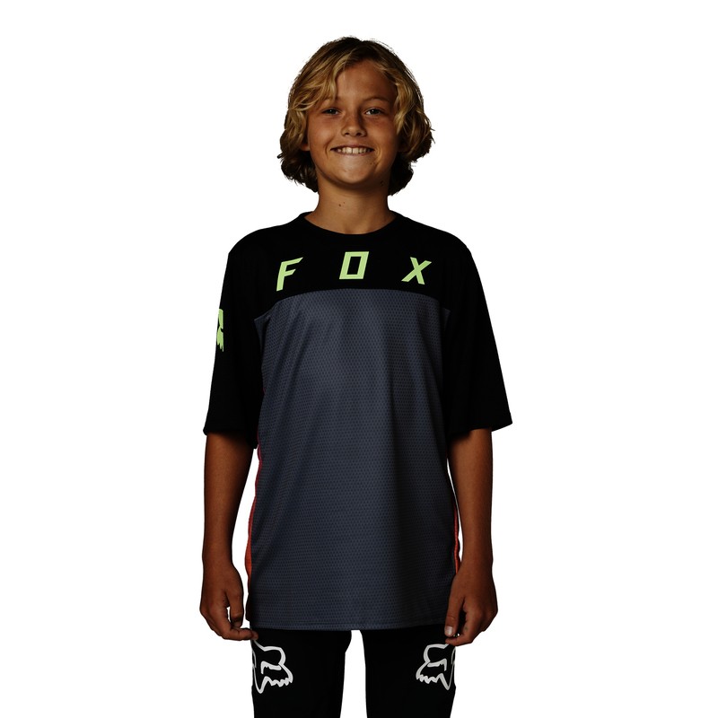 KOSZULKA ROWEROWA FOX JUNIOR DEFEND RACE BLACK  ENDURO CROSS