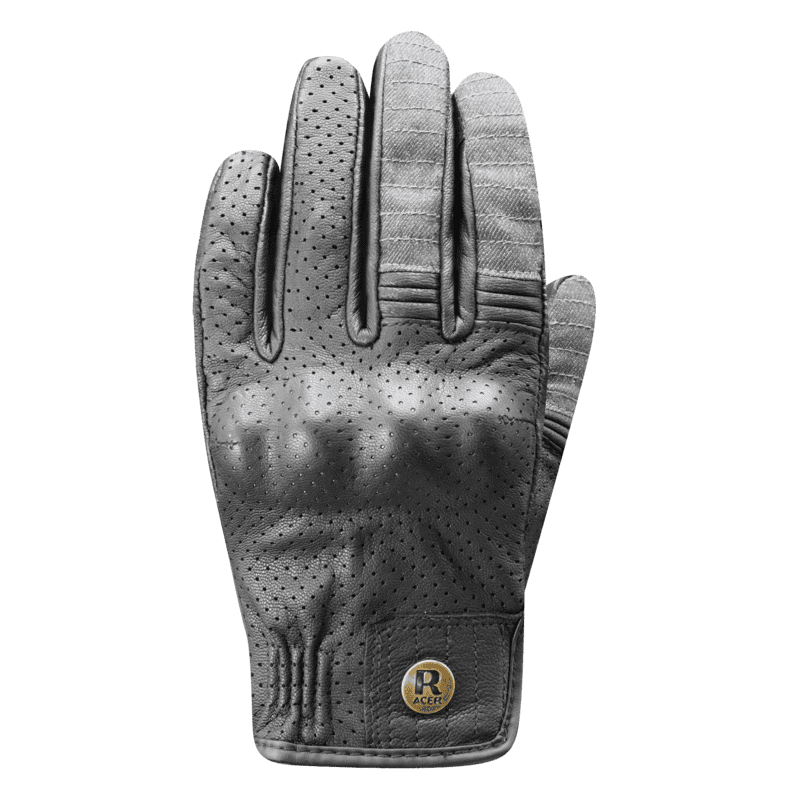 RĘKAWICE SKÓRZANE RACER OSAKA BLACK/DENIM 
