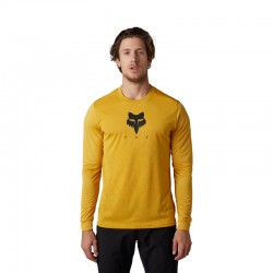 KOSZULKA ROWEROWA Z DŁUGIM RĘKAWEM FOX RANGER TRU DRI DAFFODIL  ENDURO CROSS