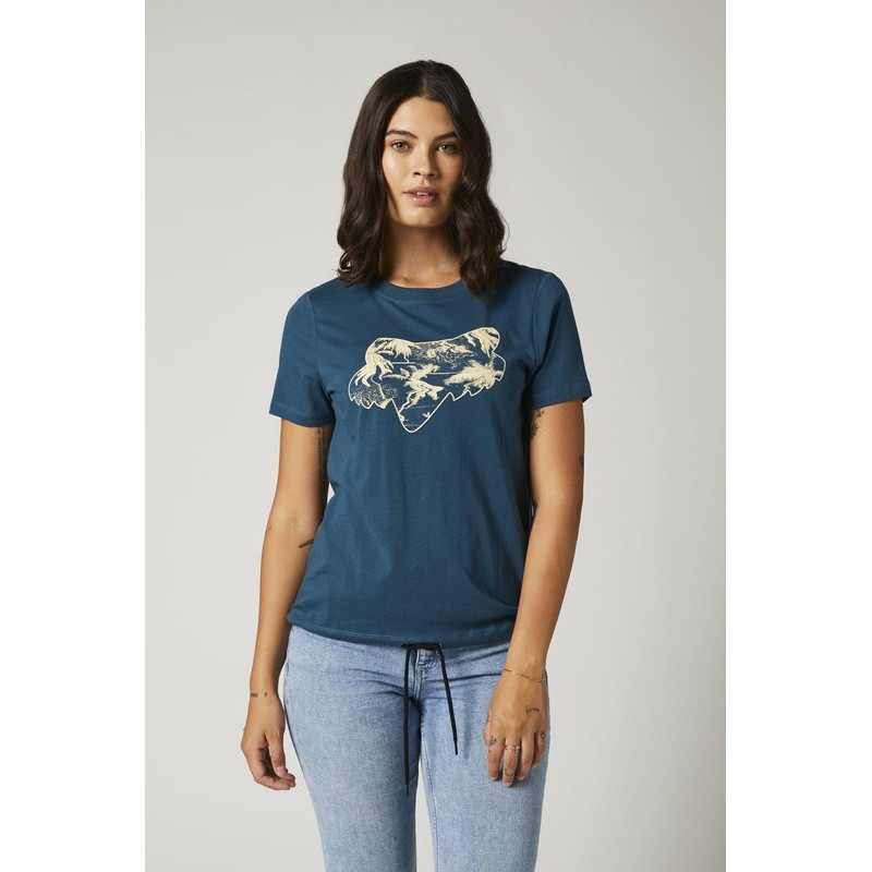 T-SHIRT FOX LADY PALMS DARK INDIGO  ENDURO CROSS
