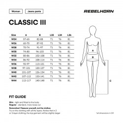 SPODNIE JEANS REBELHORN CLASSIC III LADY SLIM FIT WASHED BLACK W24L28