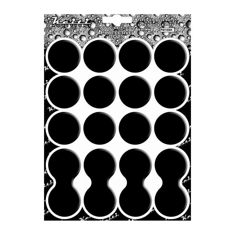 OCHRONNE NAKLEJKI NA ZBIORNIK KEITI BLACK 16 PACK