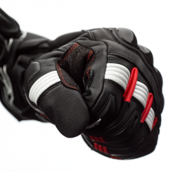 RĘKAWICE SKÓRZANE RST PILOT BLACK/RED/WHITE  (2404)