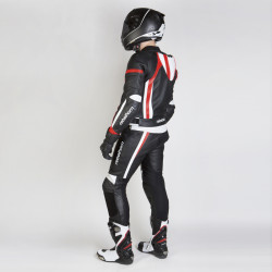 KURTKA SKÓRZANA REBELHORN PISTON II BLACK/WHITE/FLO RED 