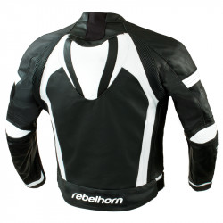 KURTKA SKÓRZANA REBELHORN PISTON II BLACK/WHITE 