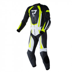 KURTKA SKÓRZANA REBELHORN PISTON II PRO BLACK/WHITE/FLO YELLOW 