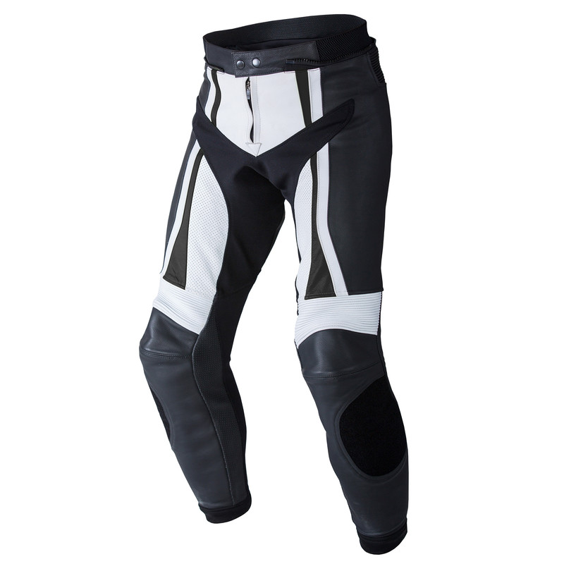 SPODNIE SKÓRZANE REBELHORN PISTON II PRO BLACK/WHITE 