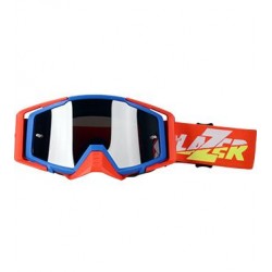 LAZER Gogle - Race Style Mirror Blue - Red - Red (kol. Mirror Srebrny)