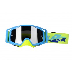 LAZER Gogle - Race Style Mirror Blue - Blue - Yellow Fluo (kol. Mirror Srebrny)