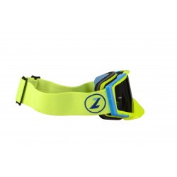 LAZER Gogle - Race Style Mirror Yellow Fluo - Blue - Yellow Fluo (kol. Mirror Srebrny)