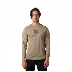 KOSZULKA ROWEROWA Z DŁUGIM RĘKAWEM FOX RANGER TRU DRI MOCHA  ENDURO CROSS