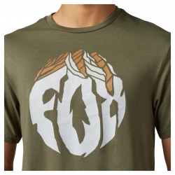 T-SHIRT FOX TURNOUT TECH OLIVE GREEN  ENDURO CROSS