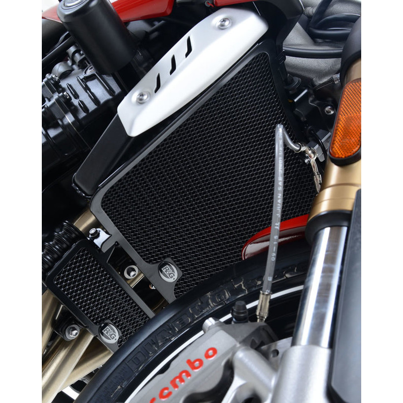 OSŁONA CHŁODNICY RG RACING TRIUMPH SPEED TRIPLE S 16- / SPEED TRIPLE R 16-, TITANIUM