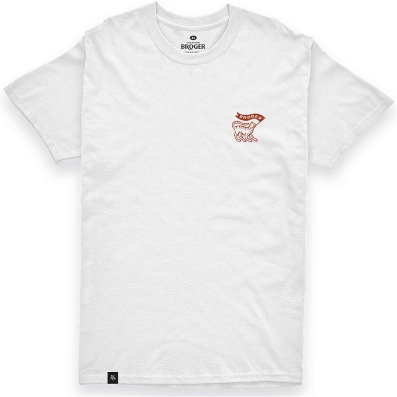 T-SHIRT BROGER TIGER WHITE 
