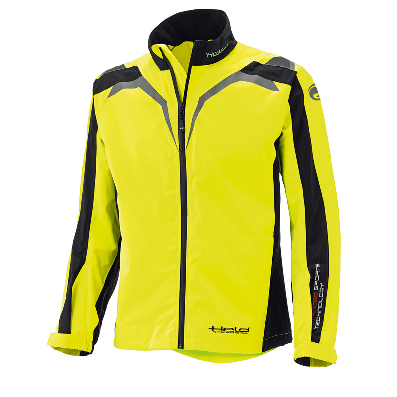 KURTKA TEKSTYLNA HELD RAINBLOCK TOP BLACK/FLUO YELLOW 