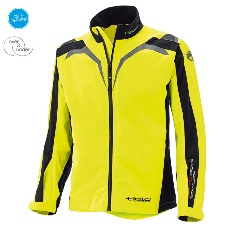 KURTKA TEKSTYLNA HELD LADY RAINBLOCK TOP BLACK/FLUO YELLOW 