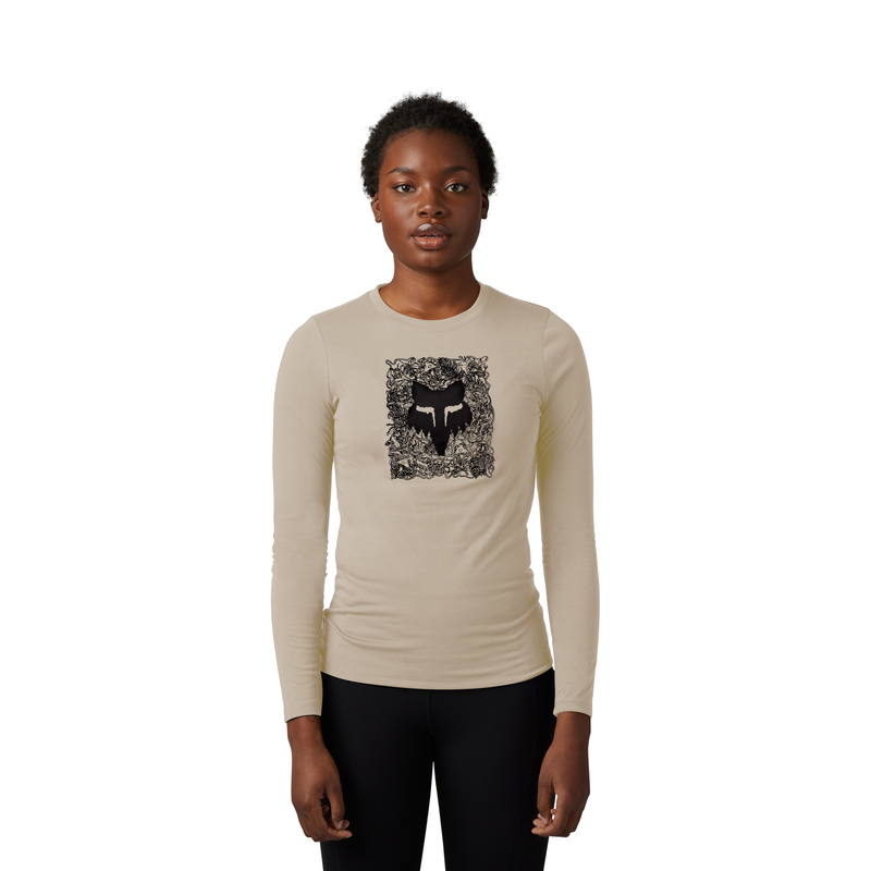 KOSZULKA Z DŁUGIM RĘKAWEM FOX LADY AUXLRY TECH BEIGE  ENDURO CROSS