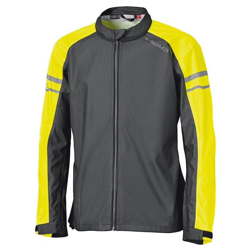 KURTKA PRZECIWDESZCZOWA HELD RAINSTRETCH TOP BLACK/FLUO YELLOW 