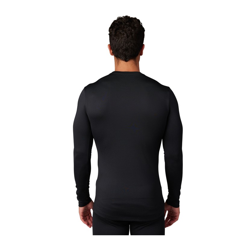 KOSZULKA Z DŁUGIM RĘKAWEM FOX TECBASE FIRE BLACK  ENDURO CROSS