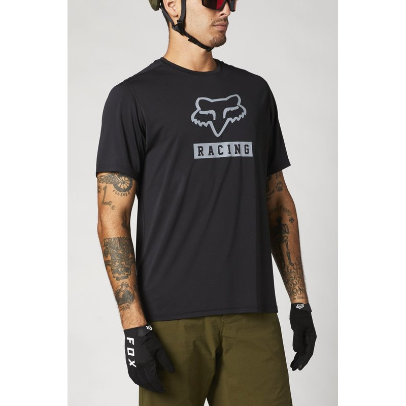 KOSZULKA ROWEROWA FOX RANGER BLOCK BLACK  ENDURO CROSS