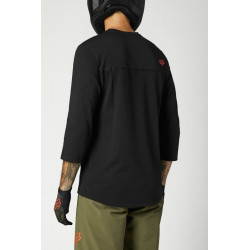 KOSZULKA ROWEROWA FOX RANGER DR 3/4 BLACK  ENDURO CROSS