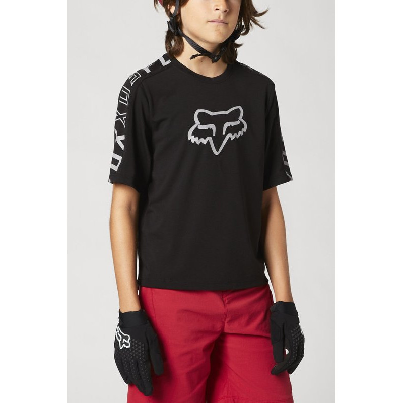 KOSZULKA ROWEROWA FOX JUNIOR RANGER DR BLACK  ENDURO CROSS