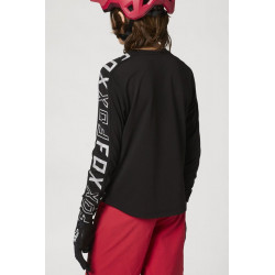 KOSZULKA ROWEROWA FOX JUNIOR Z DŁUGIM RĘKAWEM RANGER DR BLACK  ENDURO CROSS