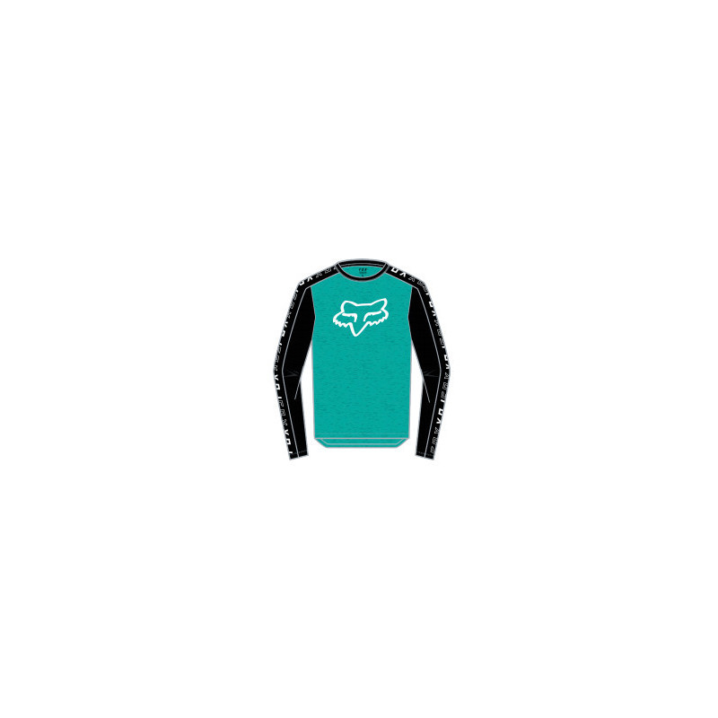 KOSZULKA ROWEROWA FOX JUNIOR Z DŁUGIM RĘKAWEM RANGER DR TEAL  ENDURO CROSS