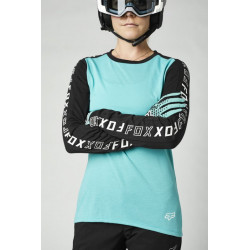 KOSZULKA ROWEROWA FOX LADY Z DŁUGIM RĘKAWEM RANGER DR TEAL  ENDURO CROSS