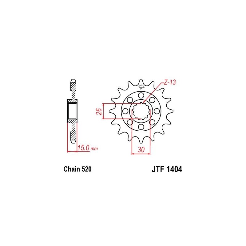 ZEBATKA NAPĘDOWA JT JTF1404.