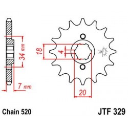 ZEBATKA NAPĘDOWA JT JTF329.