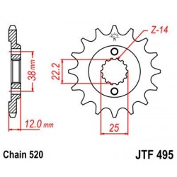 ZEBATKA NAPĘDOWA JT JTF495.