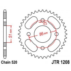 ZEBATKA NAPĘDZANA JT JTR1208.