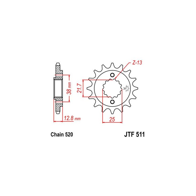 ZEBATKA NAPĘDOWA JT JTF511.