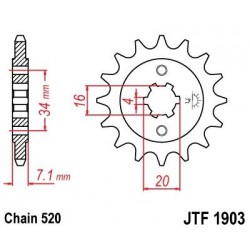 ZEBATKA NAPĘDOWA JT JTF1903.