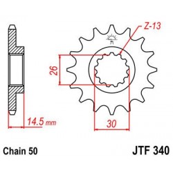 ZEBATKA NAPĘDOWA JT JTF340.
