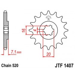 ZEBATKA NAPĘDOWA JT JTF1407.