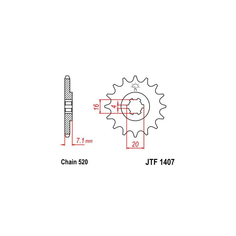 ZEBATKA NAPĘDOWA JT JTF1407.
