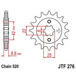 ZEBATKA NAPĘDOWA JT JTF276.