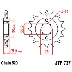 ZEBATKA NAPĘDOWA JT JTF737.