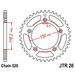 ZEBATKA NAPĘDZANA JT JTR28.
