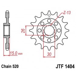 ZEBATKA NAPĘDOWA JT JTF1404.