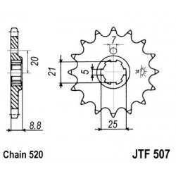 ZEBATKA NAPĘDOWA JT JTF507.