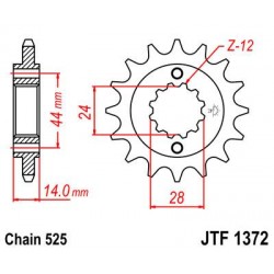 ZEBATKA NAPĘDOWA JT JTF1372.