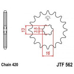 ZEBATKA NAPĘDOWA JT JTF562.