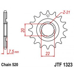 ZEBATKA NAPĘDOWA JT JTF1323.