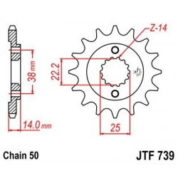 ZEBATKA NAPĘDOWA JT JTF739.